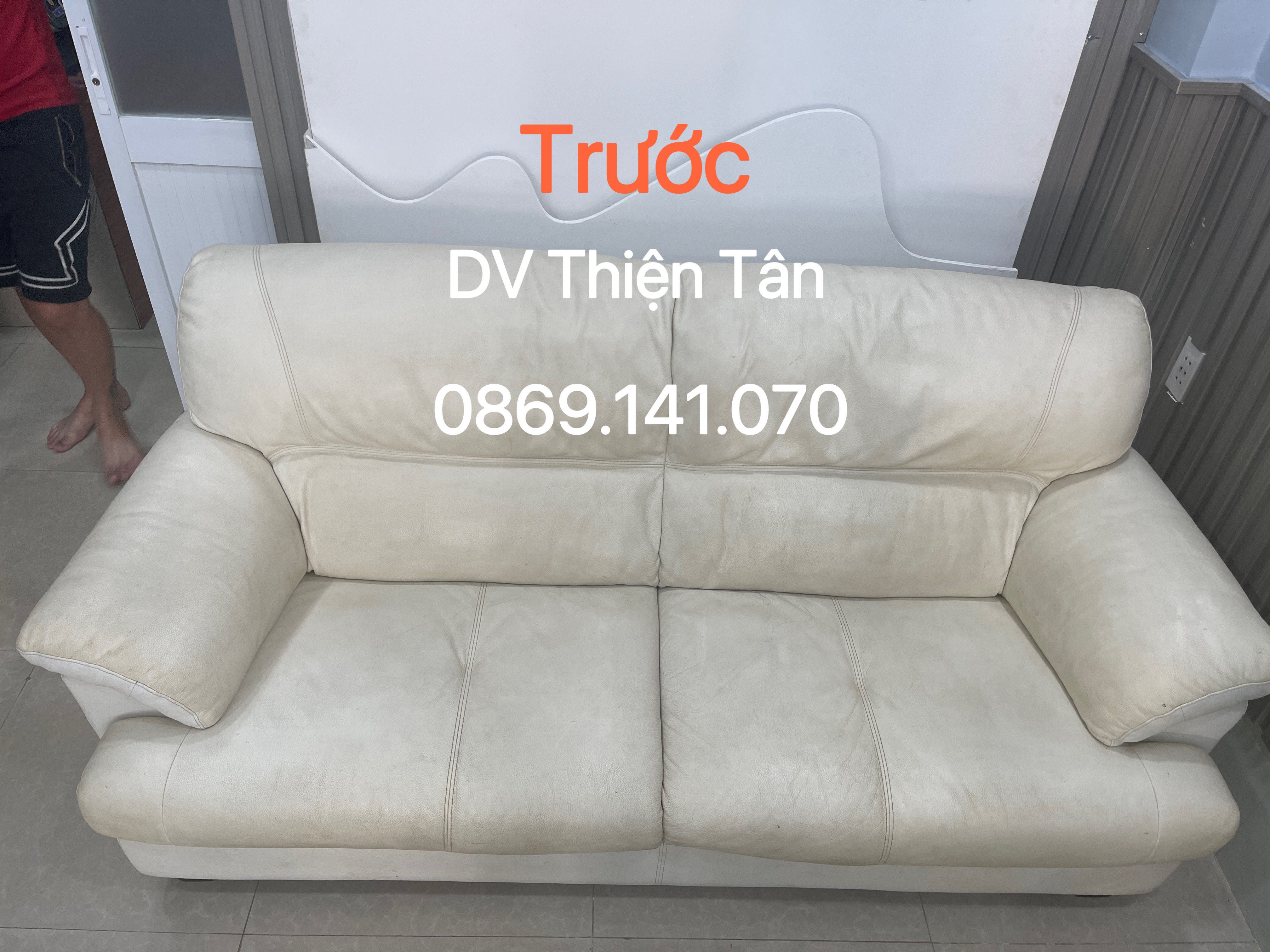 Quy trình giặt sofa da